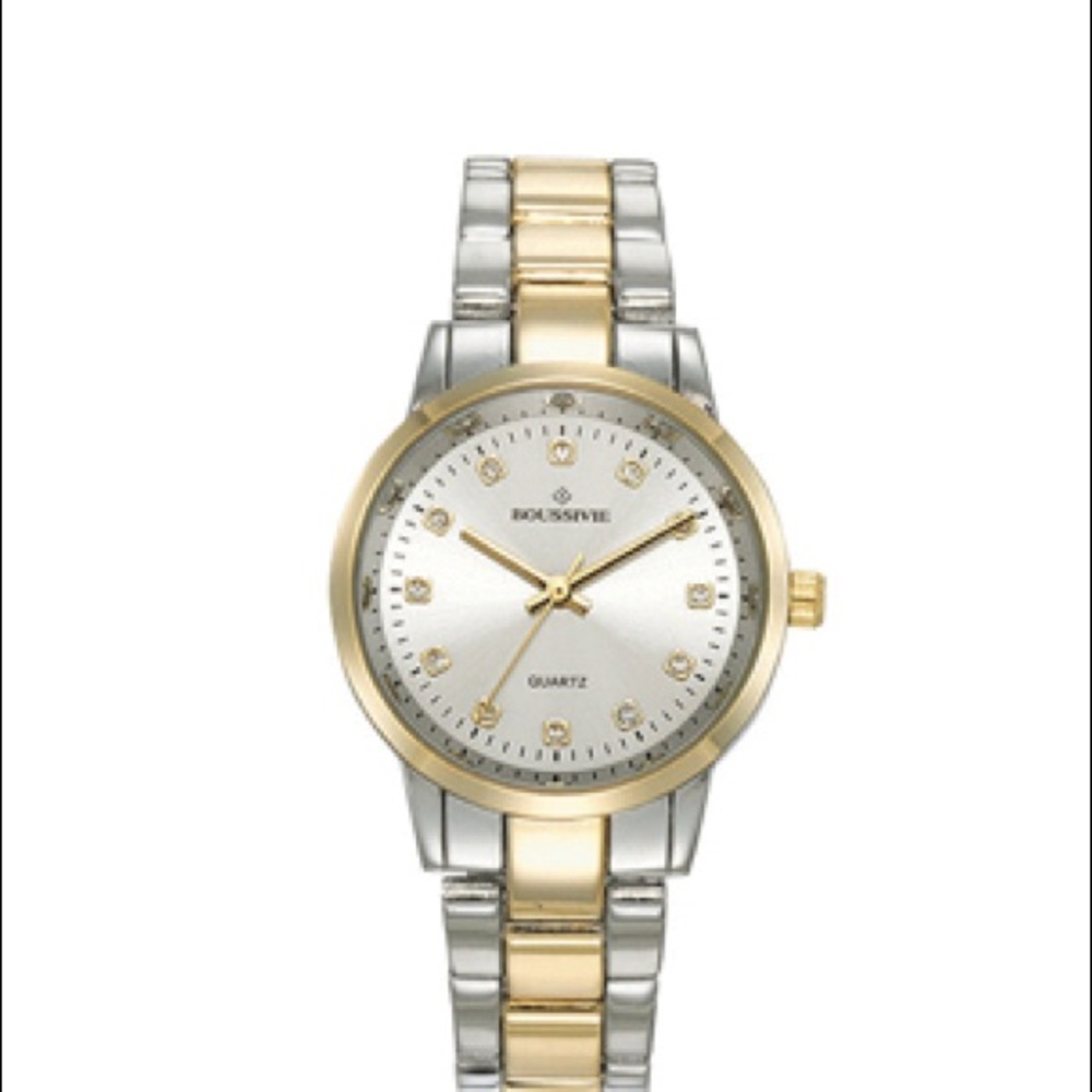 Sparkling Champagne Two-tone Accent Link Watch